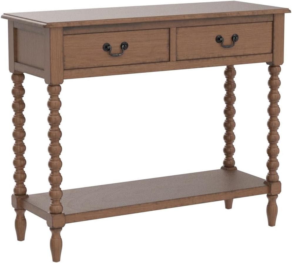 Home Collection Athena Brown 2-Drawer Console Table, 0