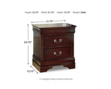 Alisdair Traditional 2 Drawer Nightstand, Dark Brown
