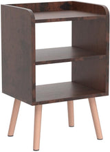 Nightstand, Mid-Century Modern Bedside Tables with Storage Shelf