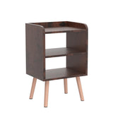 Nightstand, Mid-Century Modern Bedside Tables with Storage Shelf