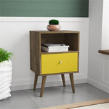 1-Drawer Transitional Solid Wood Nightstand