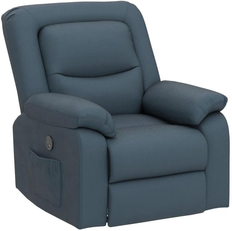 Recliner Chairs with Massage and Heat, Recliner Chair for Adults with Padded Backrest, Massage Recliner Chairs with Charge Ports & Pockets, Infinite Position for Living Room