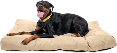 Tough Rectangle Pillow Small Dog Bed - Removable Cover, Washable