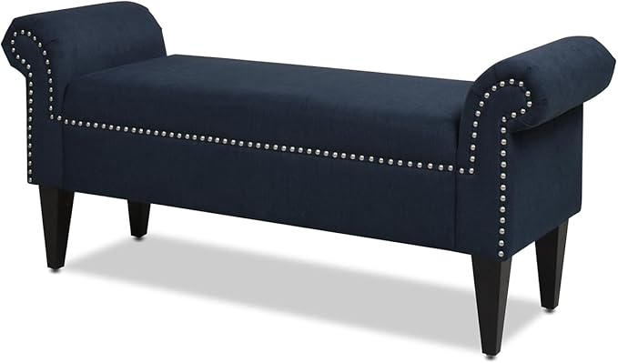 Hayes Armed Fabric Storage Bench