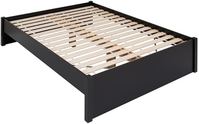 Select Queen 4-Post Raised Platform Bed with Under Bed Storage Space