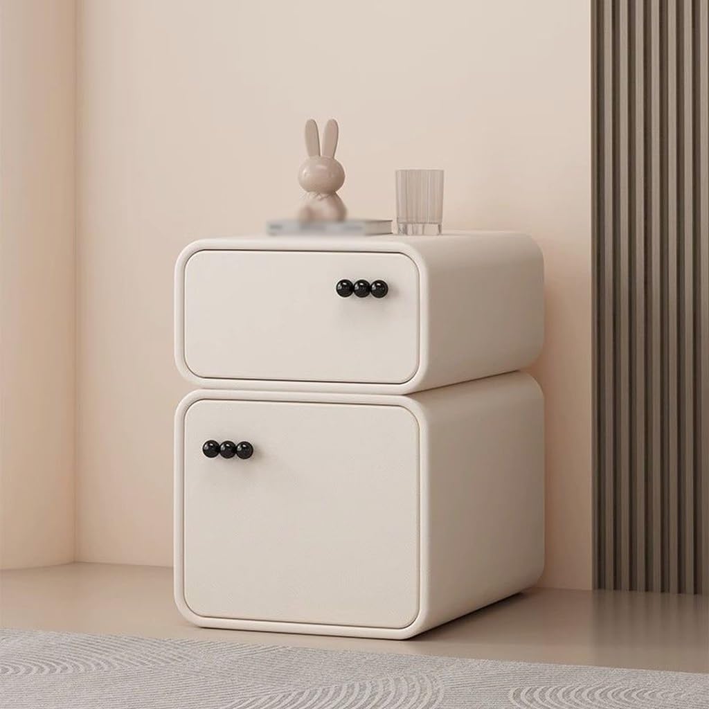 Bedroom Furniture Cream Style Light Luxury Bedside Table, Bedroom Small Side Cabinet, Home Modern Bedside Table, Storage Cabinet End Tables Bedroom