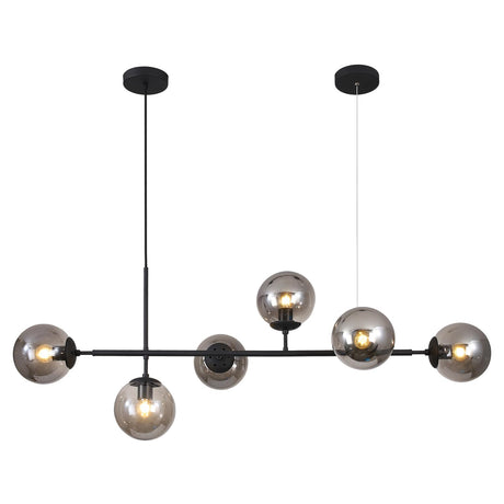 Lighting 6-Light Mid Century Modern Rectangle Sputnik Chandelier