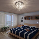 Mini Chandelier, Crystal Chandelier Lighting, 2 Lights, Flush Mount Ceiling Light