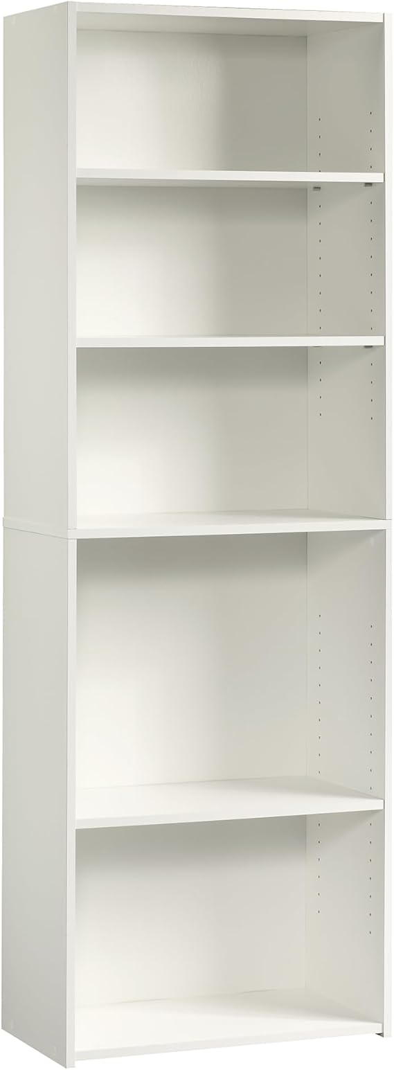 Beginnings Tall 5-Shelf Bookcase/Book Shelf, Silver Sycamore Finish