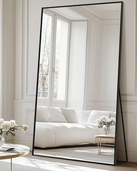 Full Length Mirror, 81"x41" Oversized Arched Full Body Mirror Floor Mirror Freestanding