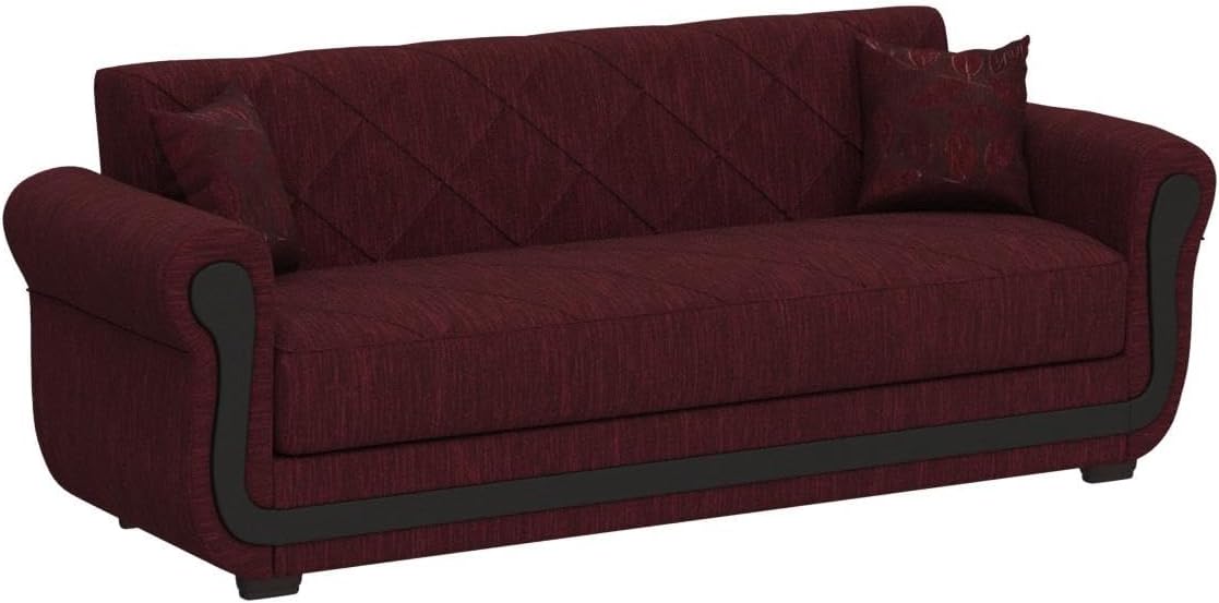 Empire Furniture USA Park Ave Collection Convertible Sofa Bed with Storage Space