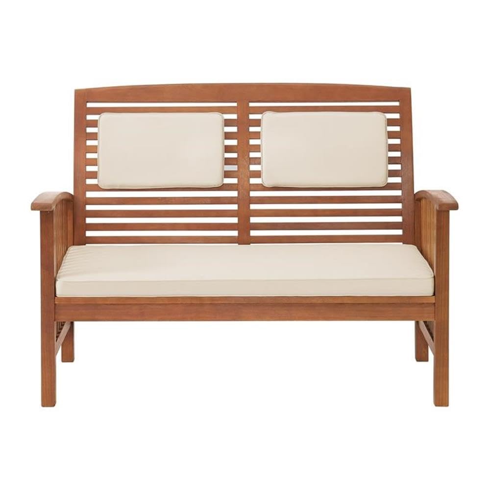 Wood Outdoor 2-Seat Bench