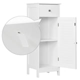 Bathroom Floor Storage Cabinet, Freestanding Side Table Storage Organizer Unit