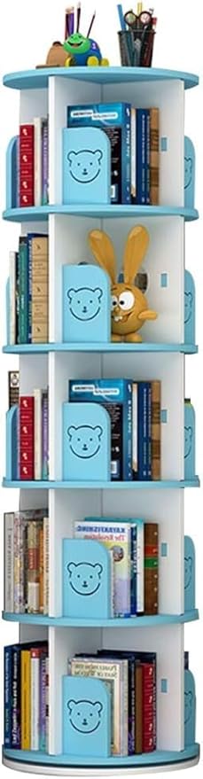 Bookcases 360° Rotating Bookshelf Large Floor Storage Rack Cultivate Interest in Reading