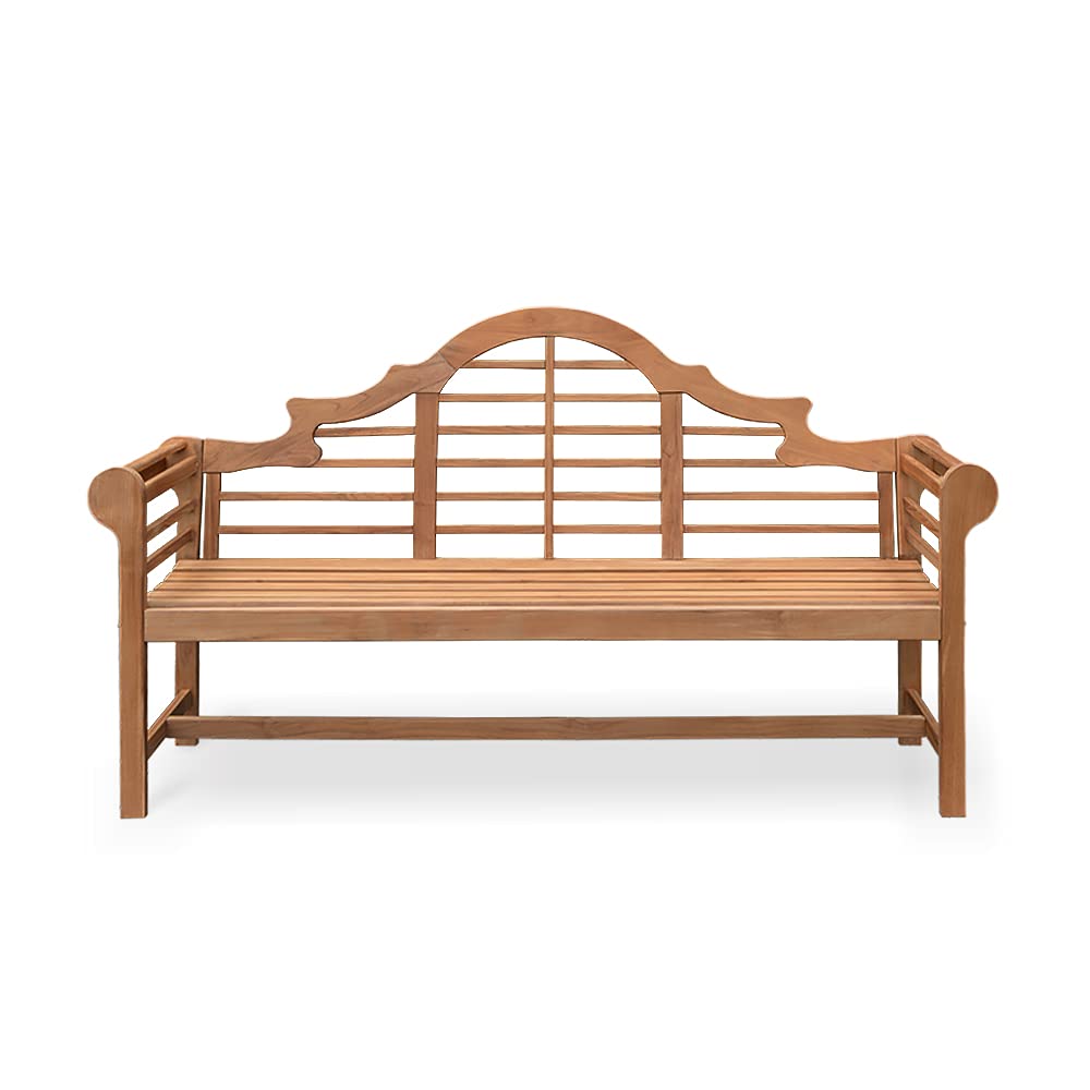 Lutyens 5-Foot Teak Wood Outdoor Garden Bench for Patio Furniture, Weather-Resistan