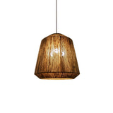 BAICXT Bohemian Studio Pendant Light Hand-Woven Hemp Rope Hanging Lamp for Farmhouse Dining Room Chandeliers Rustic Bar Front Desk Living Room Bedroom Loft Decor Lighting Fixture (E27 Lampholder)