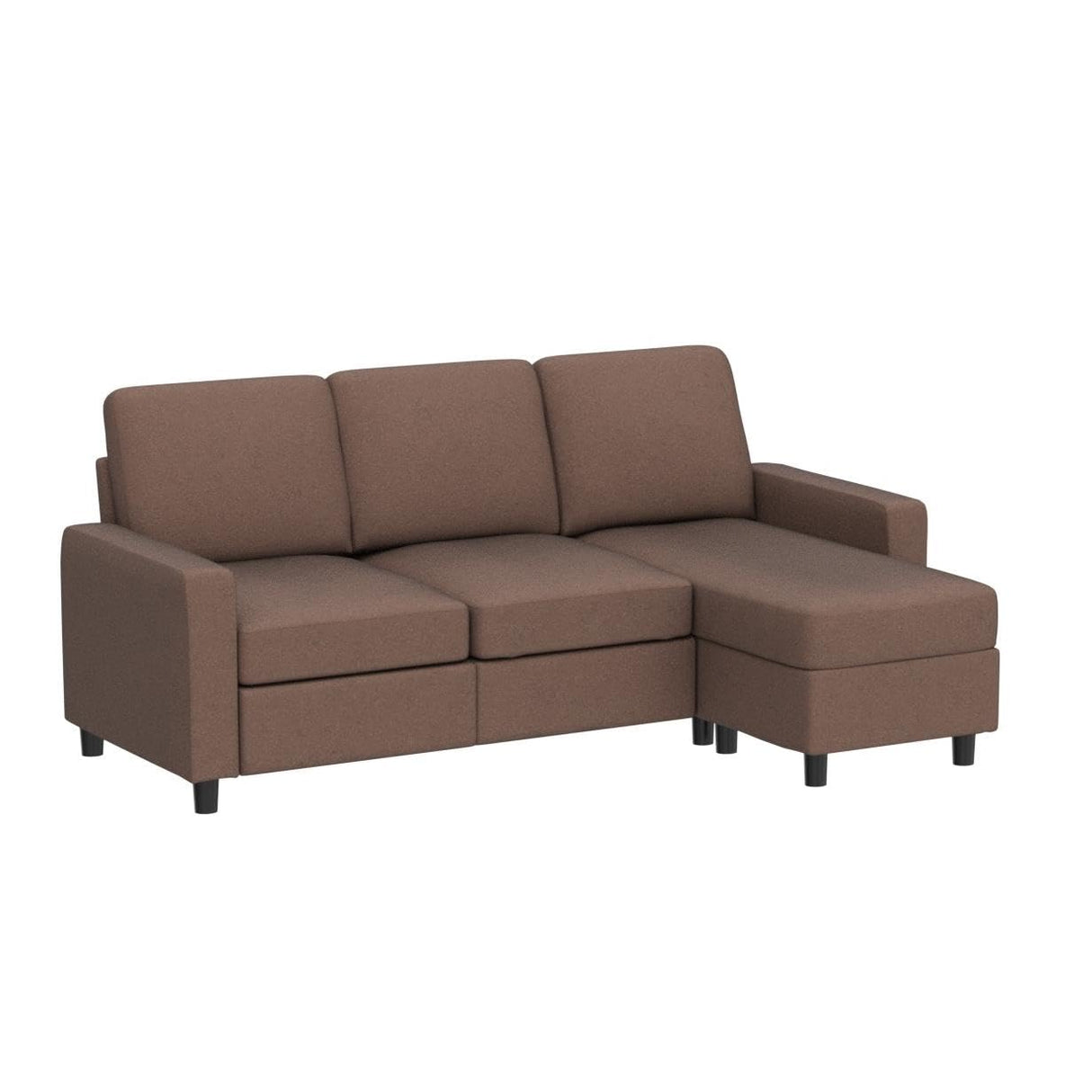 79" Convertible Sectional Sofa Couch, L Shaped Couch with Linen Fabric