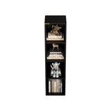 4-Shelf Narrow Bookcase Bookshelf 4-Tier Open Shelf Bookcase Cubby Storage