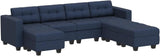 Modular Storage U-Shape Sectional Sofa Couch with Reversible Chaises 7-seat Sofa