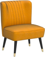 HomeZero Aero Mid-century Modern Upholstered Accent Chair, Gold