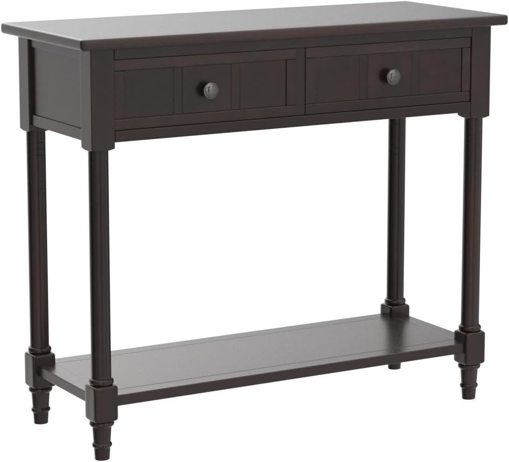 Wood Console Sofa Table with Drawer and Bottom Shelf, WeYoung Daisy Series Entryway