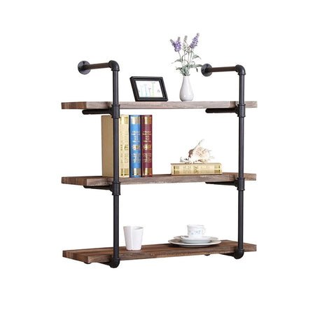 Industrial Wall Mounted Pipe Shelf Floating Shelves Wall Shelf Unit Bookshelf Hanging Wall