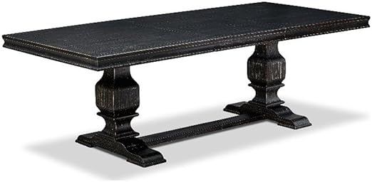 Rectangular Dining Table with Removable Tabletop - Antique Walnut Finish