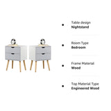 End Side Table Nightstand with Storage Drawer -Fashion Modern Assemble