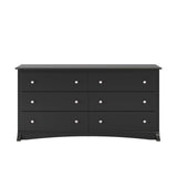 Sonoma Bedroom Furniture: Black Double Dresser for Bedroom, 6-Drawer Wide Chest of Drawers