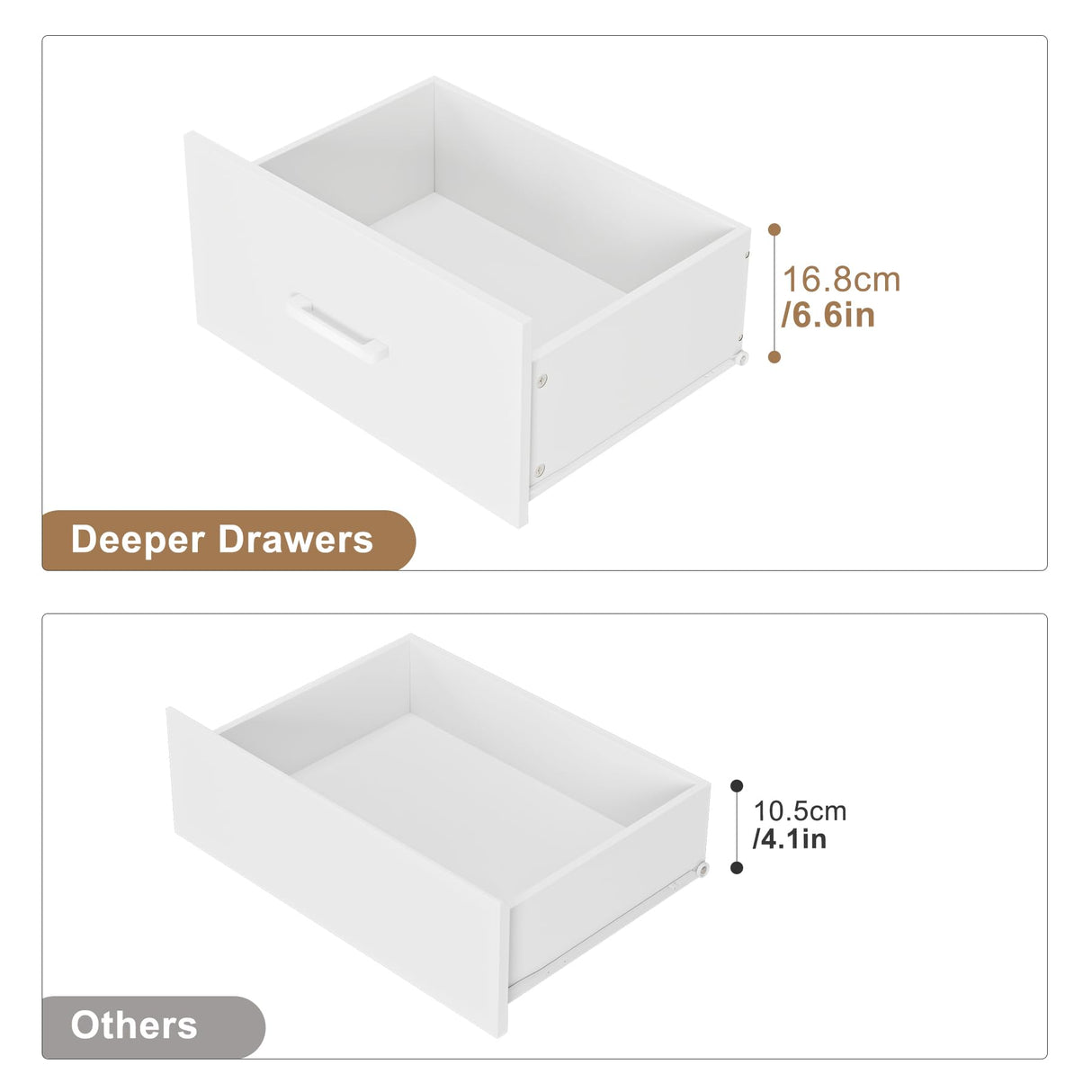 White Dresser 6 Drawer Dresser, White Chest of Drawers Modern Dresser