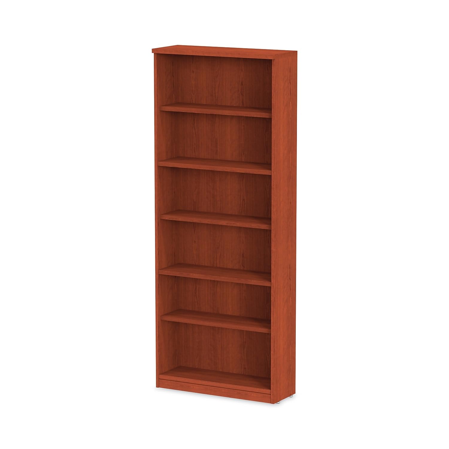 Alera VA638232MC Valencia Bookcase, 6-Shelf, 31-3/4 x 14 x 80-3/8, Med. Cherry