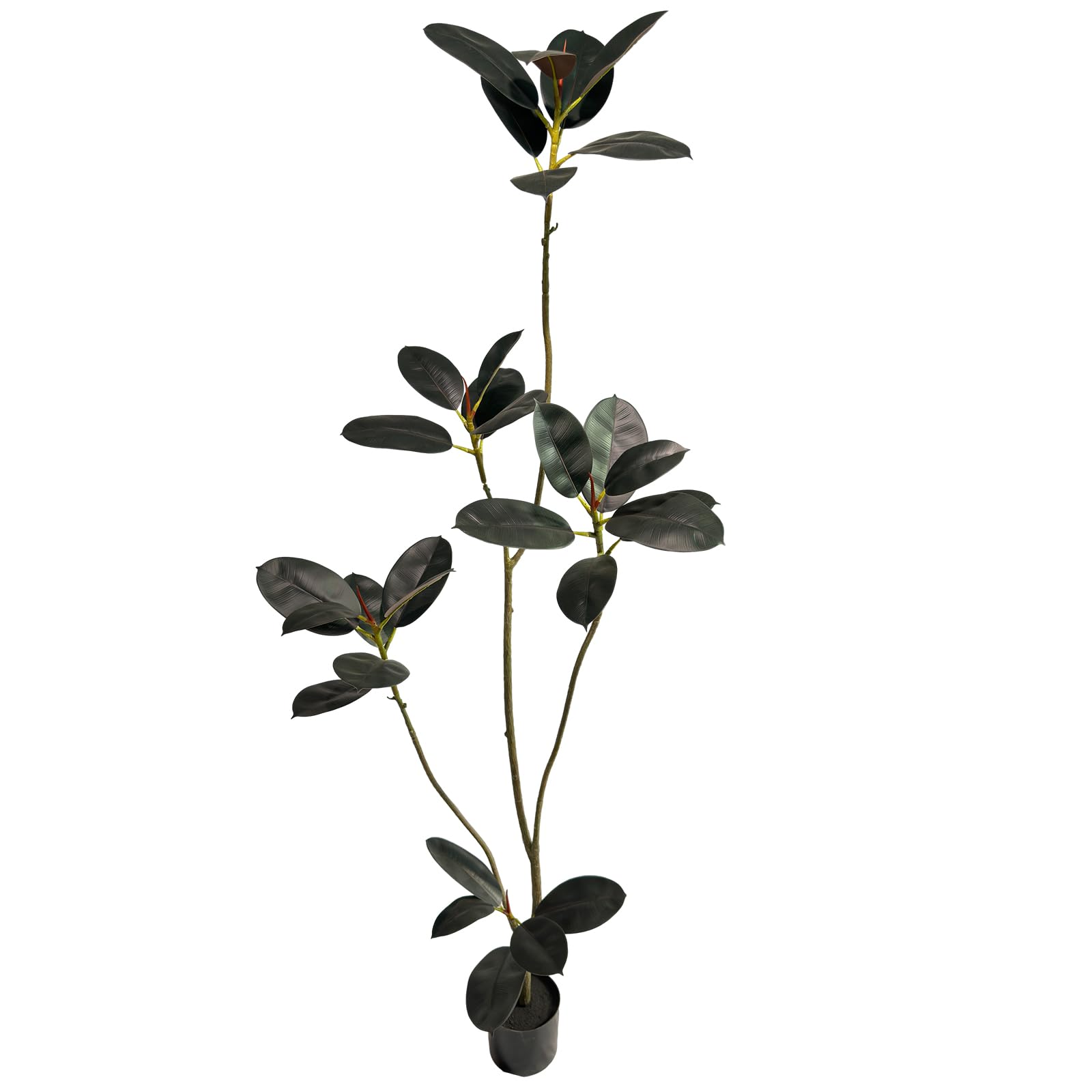 Artificial Rubber Tree,6ft Tall Fake Plants Artificial Rubber Plants for Indoor