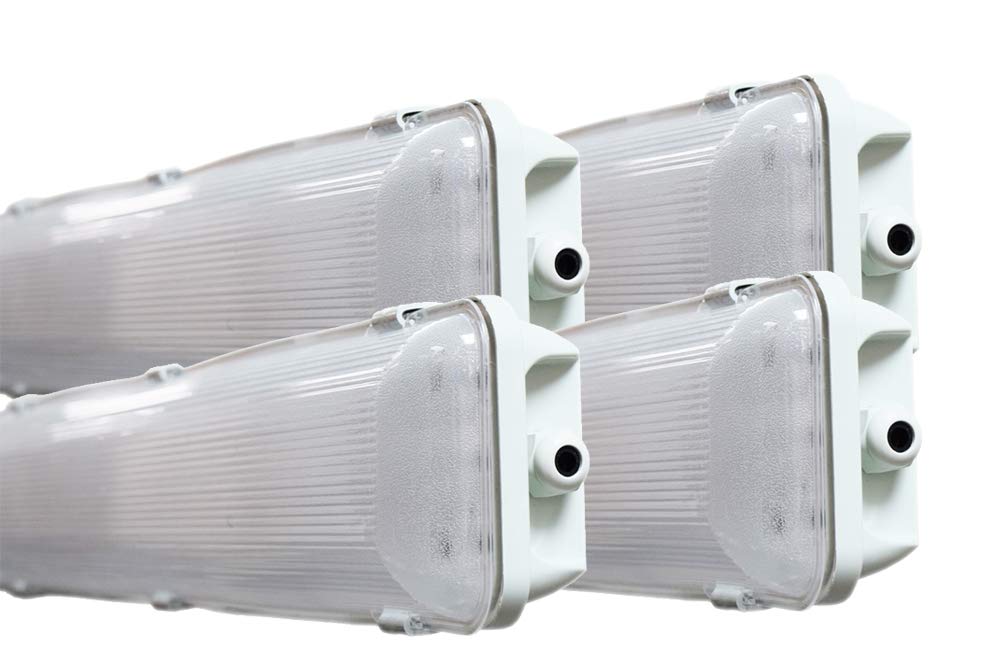 72W LED Vapor Tight Lights | Commercial Indoor/Outdoor Hardwired IP65 Waterproof