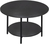 Round Coffee Tables, Accent Table Sofa Table Tea Table with Storage 2-Tier