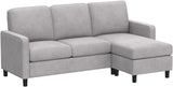 Convertible Sectional Sofa Couch with Reversible Chaise, L-Shaped Couch with Modern