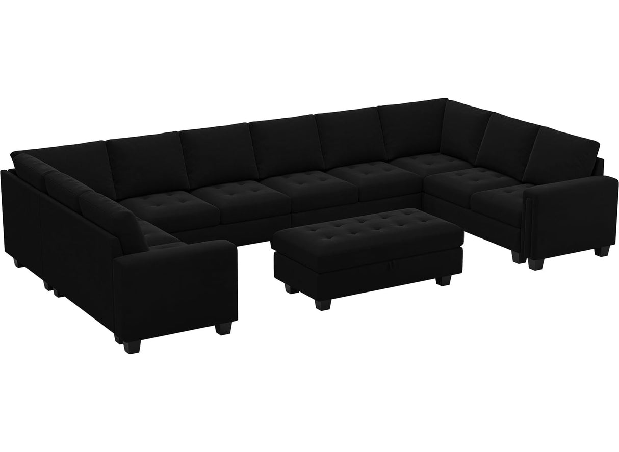 Oversized Modular Sectional Sofa U Shaped Sofa with Storage Ottoman