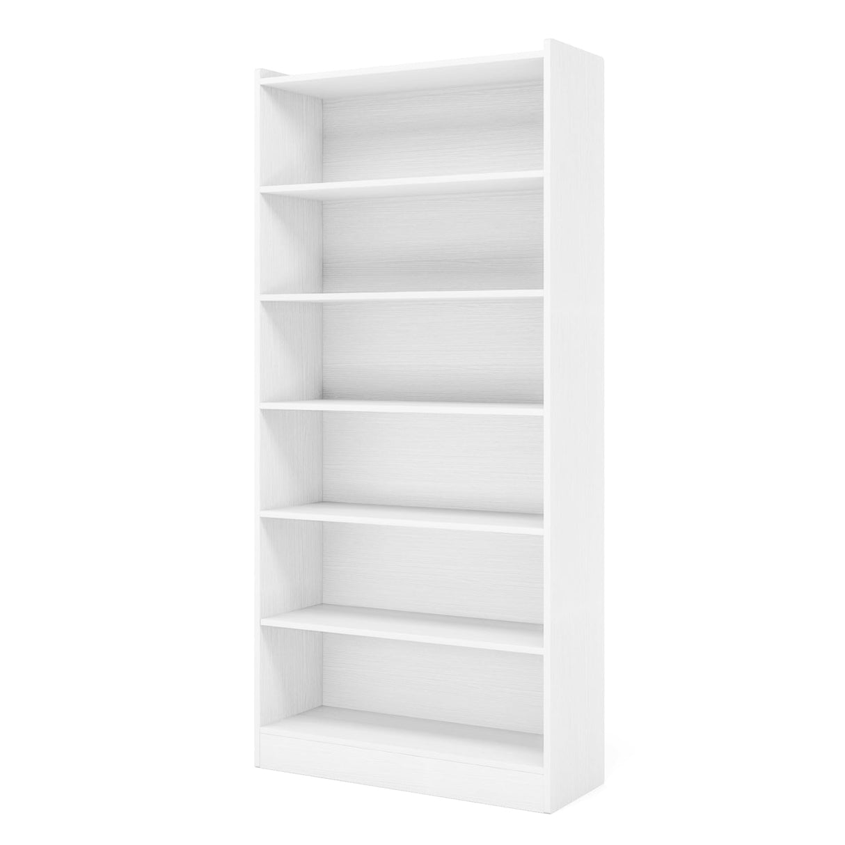 78-inch Tall Bookcase, Modern 7-Tier White Library Bookshelf with Storage Shelves