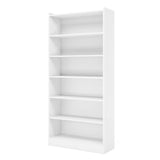 78-inch Tall Bookcase, Modern 7-Tier White Library Bookshelf with Storage Shelves