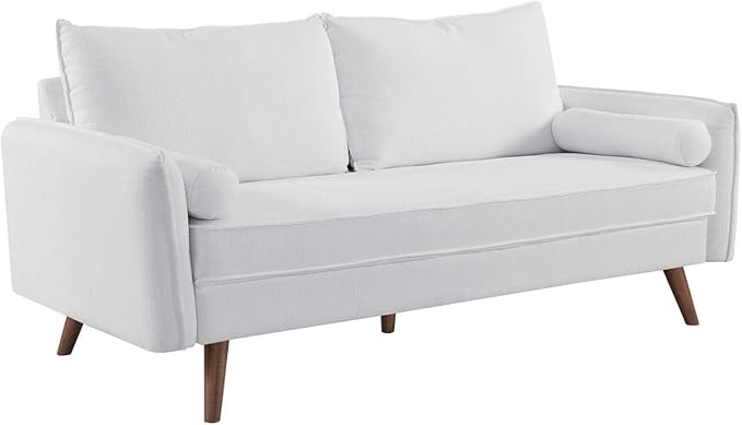 Revive Contemporary Modern Fabric Upholstered Loveseat In Teal