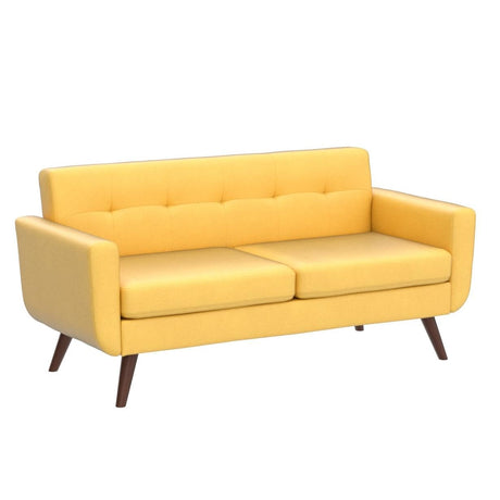 65" W Loveseat Sofa, Mid Century Modern Decor Love Seat Couch