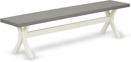 X-Style Modern Dining Bench with Wood Seat