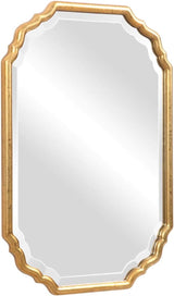 Moss + Fig Dorado Metallic Gold Leaf Mirror | Oval Wall Mirror Finished in Metallic