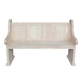 Sanctuary, Unfinished Bench, 62.8 in W x 25 in D x 38.2 in H