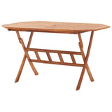 Folding Patio Table 53.1"x33.5"x29.5" Solid Wood Acacia