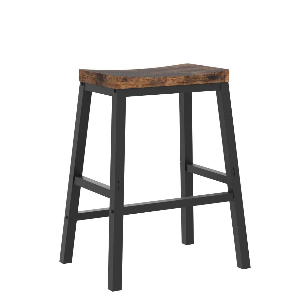 Bar Stools, Set of 2 Bar Chairs, 23.6 Inch Saddle Stools, Kitchen Counter Stools