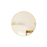 28" Wall Circle Mirror for Bathroom, Gold Round Mirror for Wall, Hanging Round Mirror