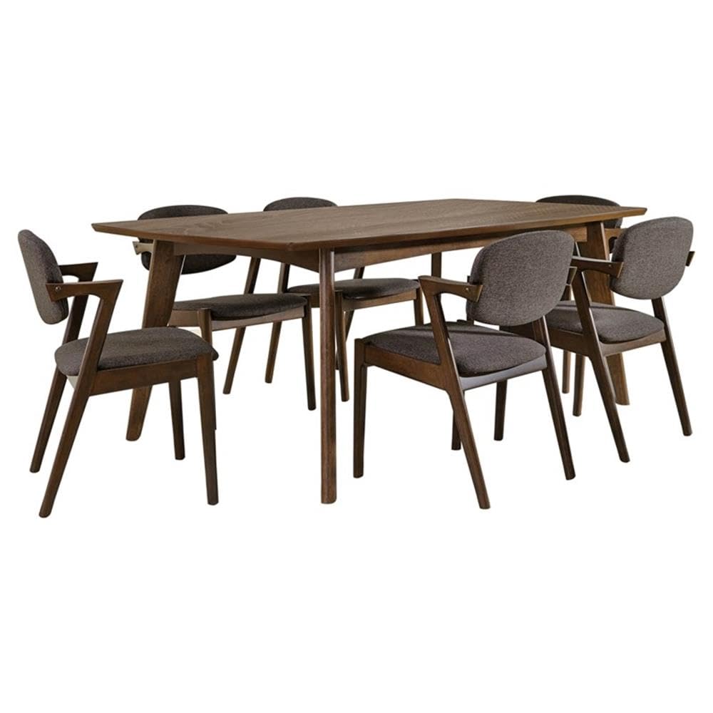 Coaster Malone 7-Piece Dining Set, Dark Walnut
