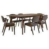 Coaster Malone 7-Piece Dining Set, Dark Walnut