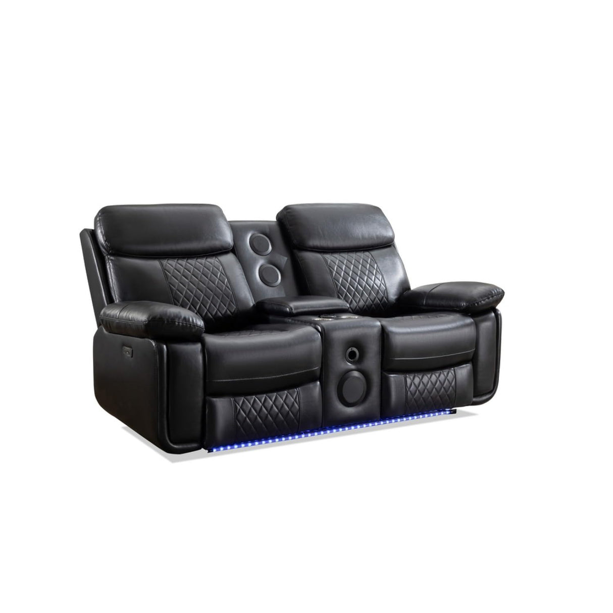 M046 Power Reclining Loveseat with Built-in Bluetooth Speakers, Console