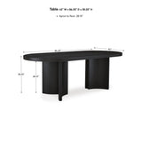 Rowanbeck Minimalist Dining Table for 8 People - Black